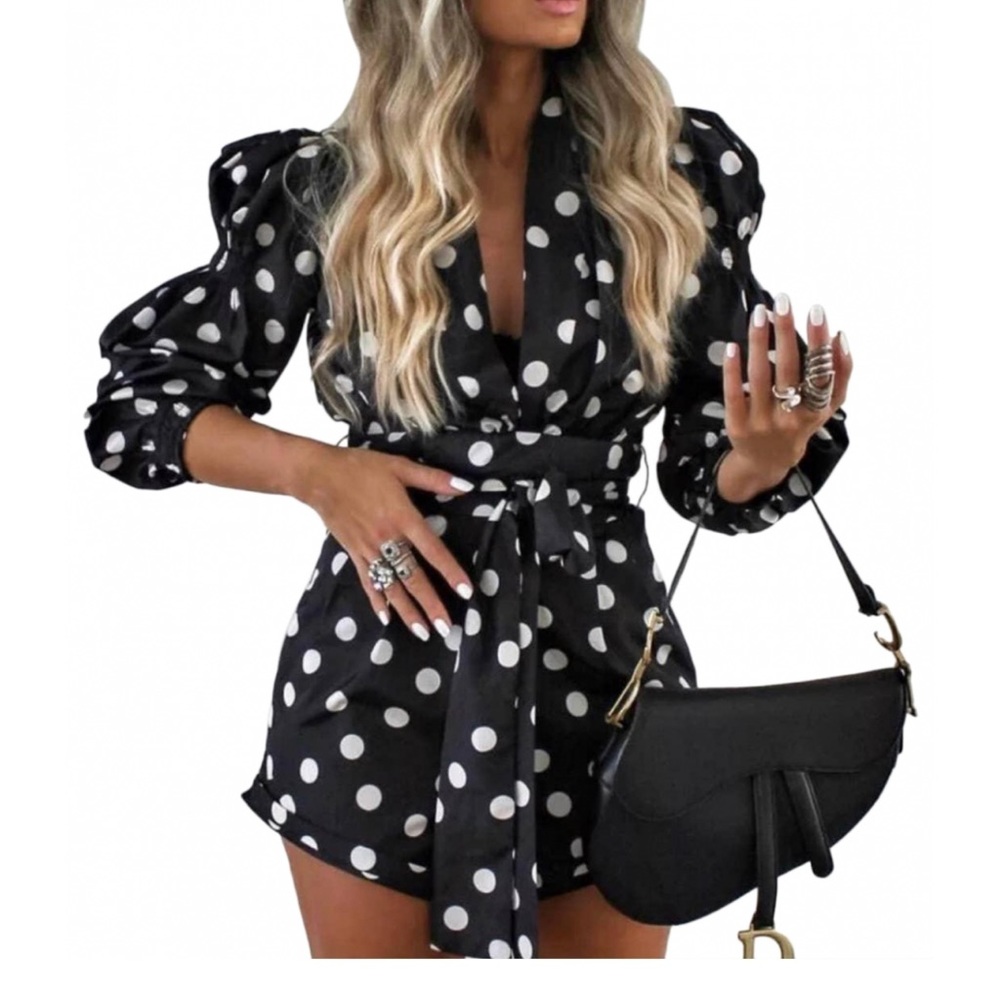 Zara jumpsuit polka dot short size S excellent condition